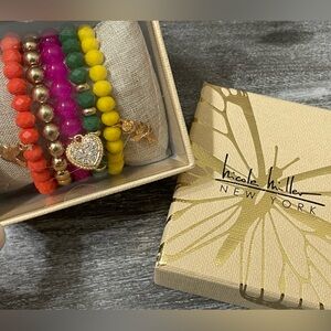 Nicole Miller NWOT 5-Piece Bracelets New in Box FLAW